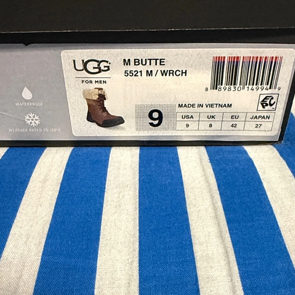 UGG Chestnut and Black Shearling Boots